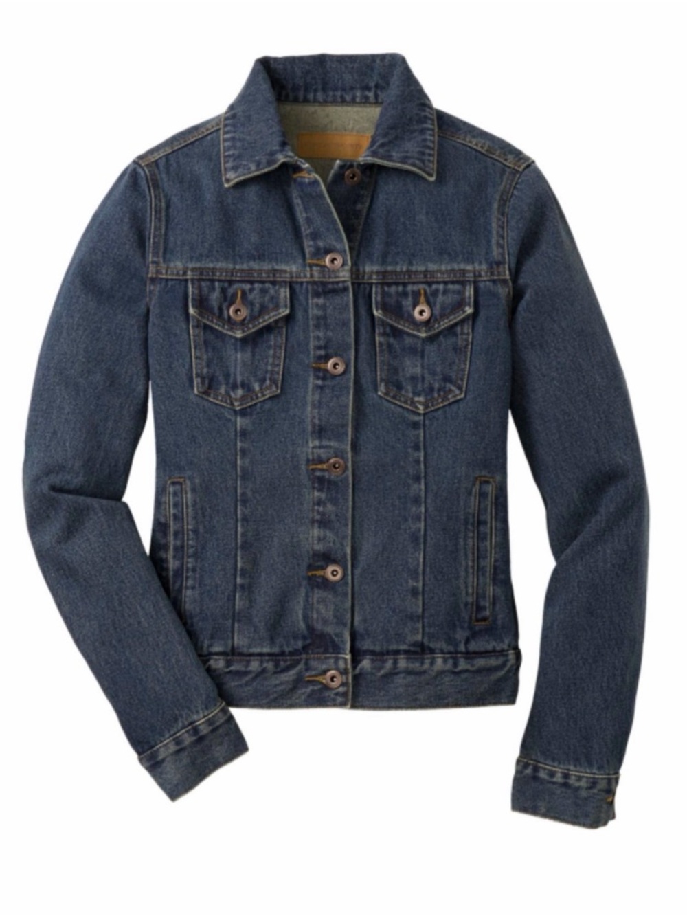 Dark Indigo Denim Jacket with Contrast Stitching NWT